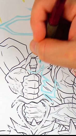 Full Drawing! This one wasn't easy! Very dynamic and detailed! You can watch the drawing process for all of my drawings on YouTube.com/TolgArt For Commissions just send me a DM ✌️ #tolgart #newsaiyan #originalcharacter #dbzart #commission | TolgArt