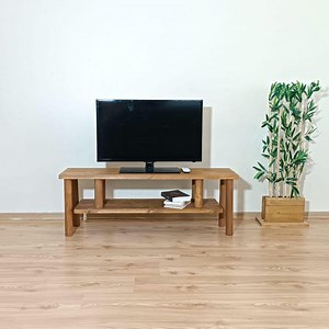 Handmade Rustic Solid Wood TV Stand, Media Console With Shelf - Etsy