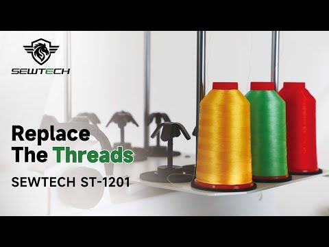 SEWTECH ST-1201 12-Needle Embroidery Machine Thread Change (Knot Method) | Fast Color Swap