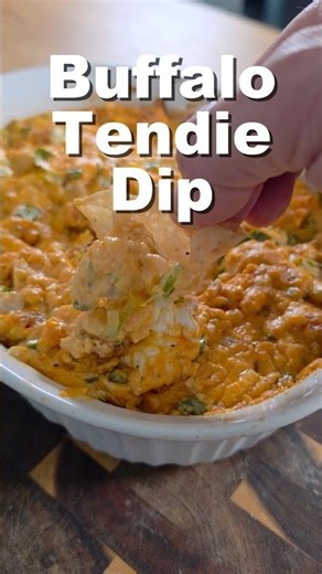 One Simple Ingredient Makes Buffalo Chicken Dip Actually Good #recipe #partyfood #hack