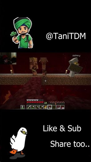 Minecraft Nether | Building Bridges | smol piglin tested his fate 🙂
