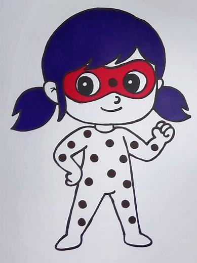 Cute Ladybug Superhero Drawing Tutorial
