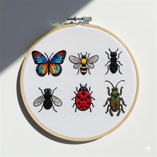 Insects Collection Embroidery Design, Insects Embroidery Template PDF File (instant Download) - Etsy