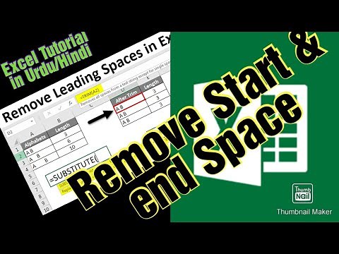 How to Remove Start and End Extra Spaces in Excel with Formula