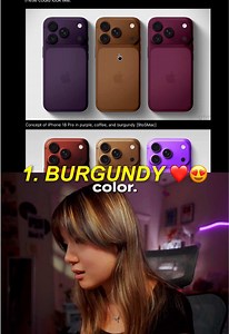 Apple’s new iPhone 18 pro max colors are… ⬇️🍎 Toffee, Purple, and Burgundy with an Apple release date expected to launch in September 2026. There’s going to be an iPhone 18 fold design as well, but the iPhone 18 price will likely be over $2,000. Would you buy an Apple iPhone 18 fold? And which iPhone 18 pro max color is your favorite? #apple #iphone18 #tech #gamingsetup #iphonefold