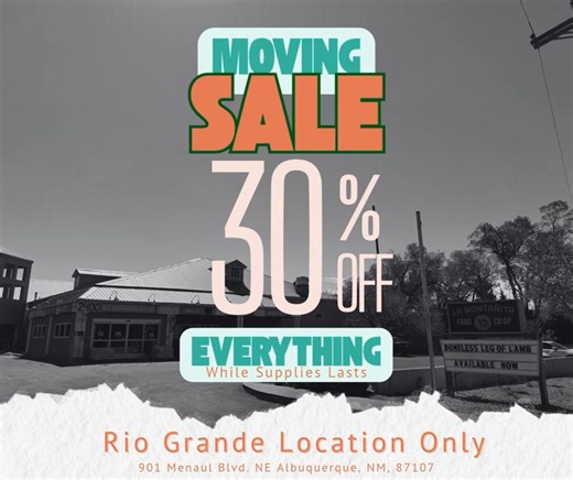 Big changes are happening at La Montañita Food Co-op, and we’re excited to share this moment with our community. As we begin the transition from our Rio Grande location, we’re hosting a Moving Sale to help clear the shelves — and to say thank you for all the years of support. 👉 Right now, enjoy 30% OFF everything in the store! This is a great opportunity to stock up on pantry staples, local favorites, wellness items, and those special treats you love. Take advantage of the sale today as items a