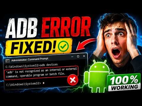 adb is not recognized as an internal or external command operable program or batch file