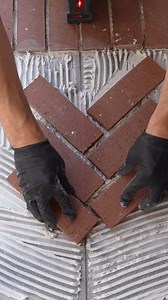 DIY Herringbone Brick Veneer! #diy #howto #brickwork #construction #homerenovation | BYOT
