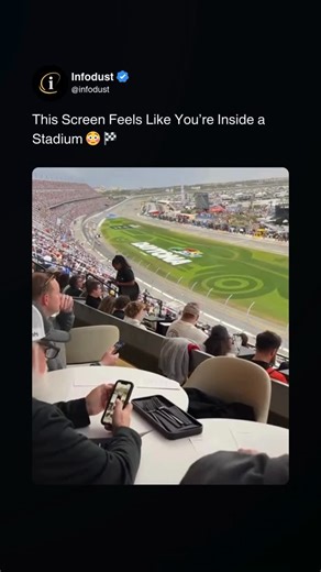 Infodust | Internet Culture on Instagram: "At The Cosm in The Colony, Texas, fans watch the Daytona 500 on an 87-foot curved 8K LED dome, combined with stadium-level sound and immersive visuals that create the sensation of being inside the track. It’s more than watching a race — it’s experiencing it. This is how technology is reshaping the future of live sports viewing. Follow @infodust for more things worth knowing ✨"
