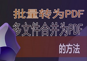 【批量转换为PDF+多文件合并为PDF】的方法