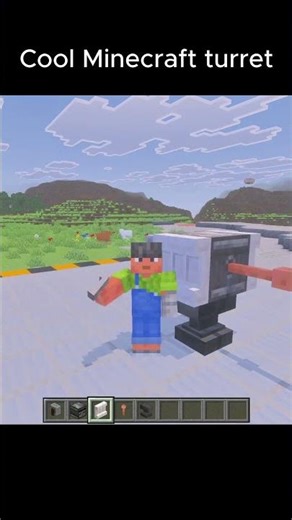 How to build a Minecraft turret #minecraft