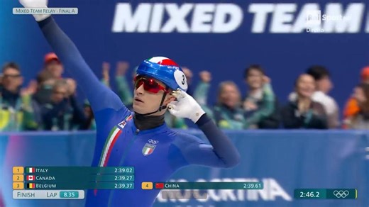 Milano Cortina, short track: l'Italia è d'oro nella staffetta mista (video)