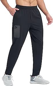 EZRUN Men's Joggers Stretch Athletic Workout Golf Pants Quick Dry Work Sweatpants Running Gym Hiking Track Pants