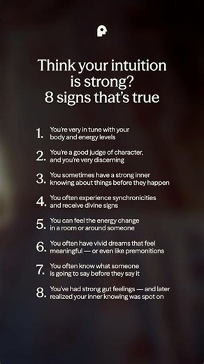 8 Signs Your Intuition Is Strong #intuition #gutfeeling #harmony