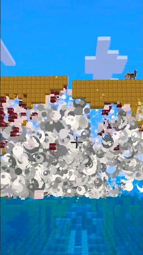 I shouldn’t have built 67 at an ocean monument…(Day 6)#minecraft#shorts#minecraftshorts#minecrafttnt