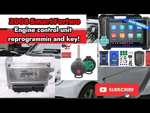 How to program key on Smart Fortwo (all keys lost, add key, ECU replacement) Autel IM608
