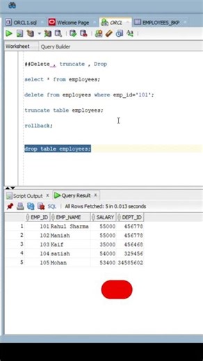 DROP in SQL Explained in 60 Seconds #sqltutorial
