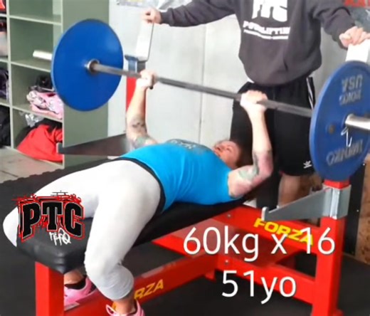 7.6K views · 312 reactions | Nina benching her bodyweight 60kg x 16 at 51 years old | ProRaw Powerlifting | Facebook
