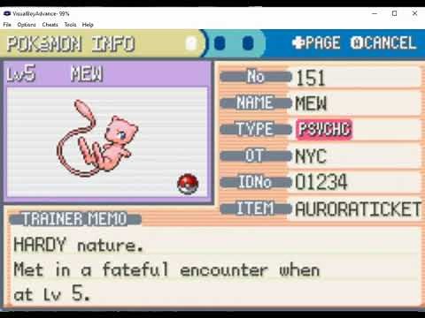 How to get a obeying mew in firered and leafgreen