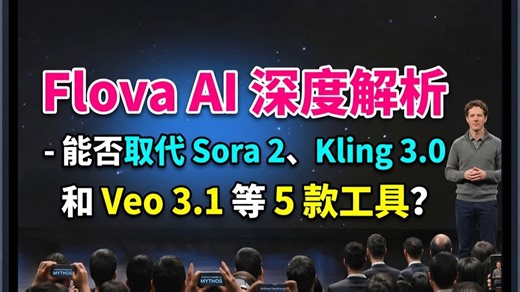 【中配】Flova AI 深度解析 - 能否取代 Sora 2、Kling 3.0 和 Veo 3.1 等 5 款工具？