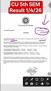 CU 5th semester result date 2026 | CU 5th semester result published #shorts