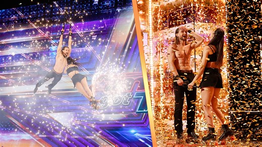 Duo Stardust performs on AGT's stage and earns Sofia Vergara's first Golden Buzzer of Season 20! America's Got Talent | NBC and Peacock | America's Got Talent
