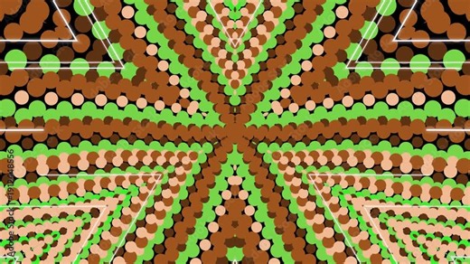 Dot Matrix Animation with Brown and Green Earth Tones