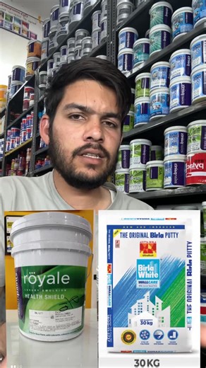 Charbhuja sales agency (sales & painting service) on Instagram: "Cheap putty may look fine at first,🥲🥲 but later it can cause paint cracks, peeling, and failure ❌ 👉 Always test the putty before painting 👉 Strong putty = long-lasting paint finish 👉 A small quality check can save you from big repair costs 📌 Remember: Putty is the foundation of paint — if the foundation is strong, the result will be perfect. Save & share this reel so others don’t make this mistake ✅ #PuttyTest #PaintingTips #