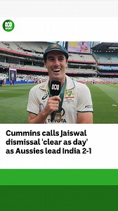 "Every win's massive, but this one feels that little bit bigger." 🏏 🇦🇺🏅 Australian men's cricket captain and Johnny Mullagh Medallist, Pat Cummins shares his thoughts on the controversial Yashasvi Jaiswal dismissal as Australia lead the series 2-1 against India. 💻📝 Analysis: https://ab.co/3DBEiyQ Listen to Grandstand at Stumps in full: https://bit.ly/49W2A2u 🟢 Catch every ball of the International Summer uninterrupted on ABC Sport Digital Radio and the ABC listen app — just search 'cricke
