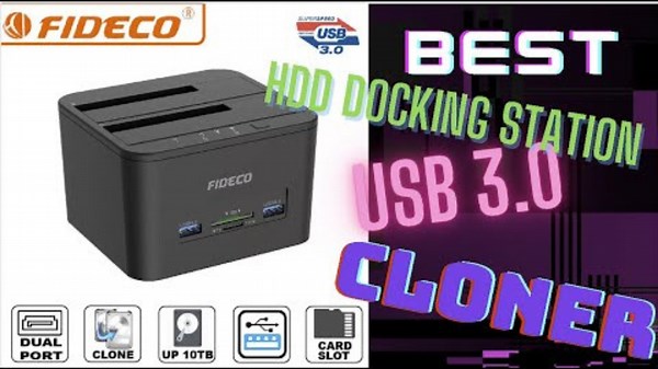Fideco Dual HDD SSD Docking Station Unboxing and Testing