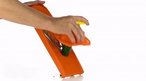 Börner Mandoline Slicer V1 (Professional Set) • V-Slicer with 4 Inserts, Fruit Holder, Docking Station, Box • Adjustable Vegetable Slicer • Cuts into Slices, Strips & Dices • Color: Red