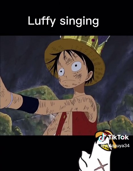 He is too cute 😂🤣😂. #luffy #onepiece #luffysinging😂😂😂