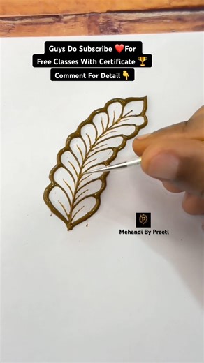Easy Leaves Mehndi Design Trick for Beginners 🌿 || #mehndi #tricks #shorts #ytshorts #art #tutorial