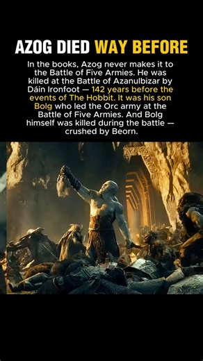 azog is killed by Dain #lotr