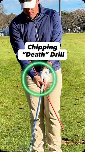 Darren Falk | Golf Instructor & Coach on Instagram: "Most golfers get this wrong when chipping. Too much wrist hinge kills your control. They hinge their wrists excessively in the backswing. When your wrists hinge too much, it steepens the swing, causing chunked or thin chips. ✅ Step 1: Place an alignment stick under your trail arm ✅ Step 2: Hold it lightly against the grip with your fingers ✅ Step 3: Swing back and feel the reduced wrist hinge This is how you chip with precision and confidence.