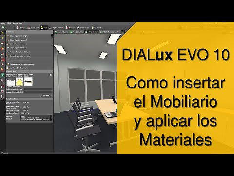 Como insertar el mobiliario y aplicar los materiales al proyecto en DIALux EVO