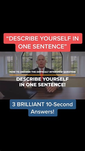 24K views · 522 reactions | DESCRIBE YOURSELF IN ONE SENTENCE - Job Interview Questions Answers Tips #jobinterview #interviewquestionsandanswers #jobs #interview #fyp #fbreelsvideo #interviewskills #howtopassaninterview #foryoupageシ #interviewanswers #jobinterviewtips | English Tuition | Facebook