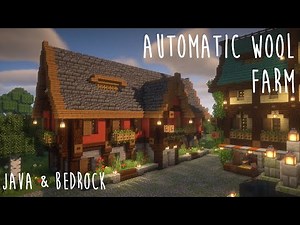Minecraft | Automatic Wool Farm - Java & Bedrock Tutorial - Minecraft Town Part 5