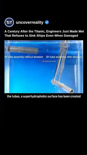 Engineers Just Made Metal That Refuses to Sink Titanic Like Ships Even When Damaged #tech #shorts