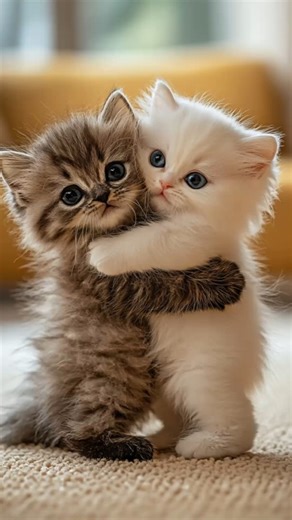 Their kitty cat tiny paws never let go. 😻 Please star ⭐ follow, share, comment, and like for more😻 These two share a bond that says everything — love, comfort, and joy in every heartbeat. #Kittens #Cuddles #CuteAnimals #Adorable #Love AI assisted | Cute Kitten