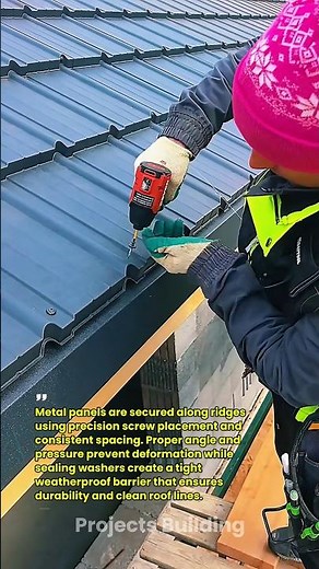 Metal Roof Fastening Done With Perfect Alignment