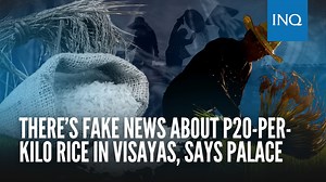 Malacañang warns Filipinos against fake news peddlers trying to sabotage the administration’s program, which seeks to sell rice at P20 per kilo. READ: https://newsinfo.inquirer.net/2055796/theres-fake-news-about-p20-per-kilo-rice-in-visayas-says-palace | INQUIRER.net