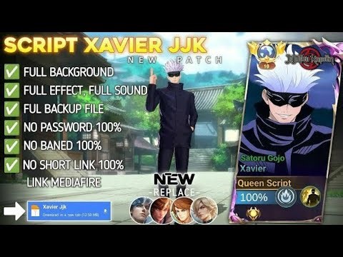 Script Skin Xavier Jujutsu Kaisen - Gojo Satoru No Password | Full Effect & Voice | New Update
