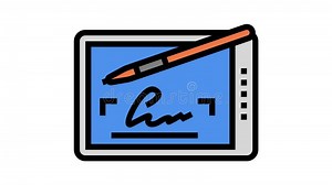 Signature Digital Color Icon Animation Stock Video - Video of symbol, social: 234947881