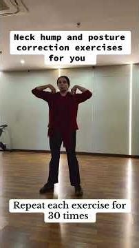 Posture Correction for Office Workers | Fix Neck Hump & Shoulder Pain from Sitting #Shorts #ytshorts