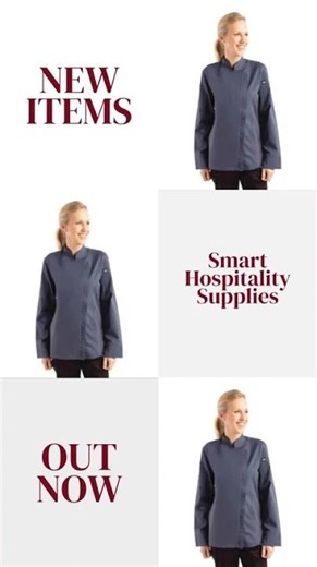 Chef Works Blue Hartford Lightweight Zip Womens Chef Jacket