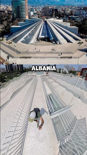Albania 🇦🇱 is where YOU should go - Pyramid of Tirana #geography #travel