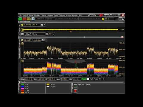 Infiniium GUI デモ：FFTでのマスクトリガ機能