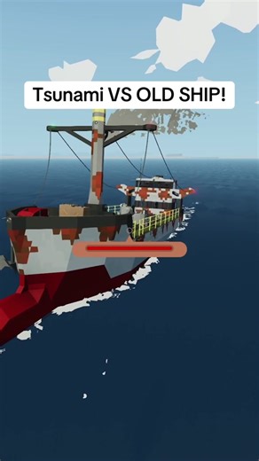 I spawn a tsunami against this old ship! #neotastic #gaming #northsea #stormworks #tsunami