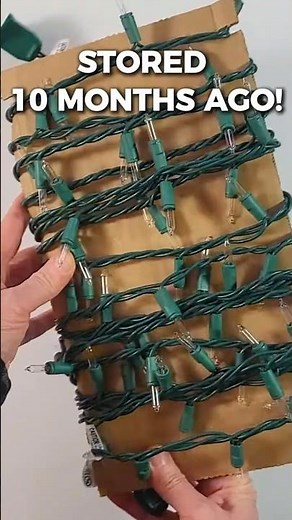 TANGLE-FREE After 10 Months! EASIEST Christmas Lights Storage #shorts #christmaslights #tanglefree